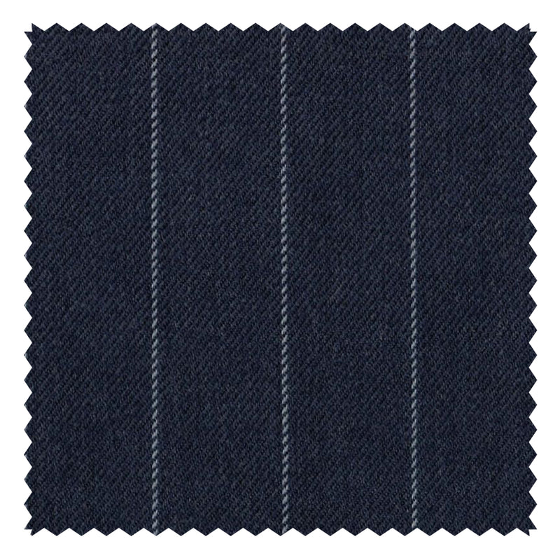 Slate Blue Bold Cable Stripe "Target" Suiting