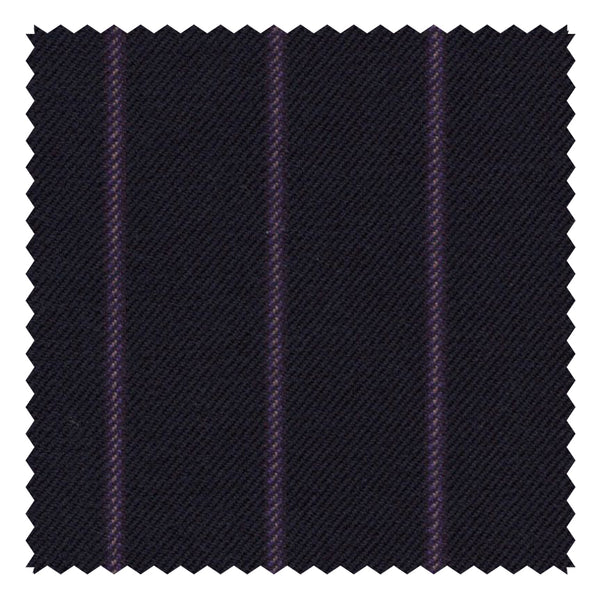 Navy/Plum Diffused Tonal Stripe "Target" Suiting