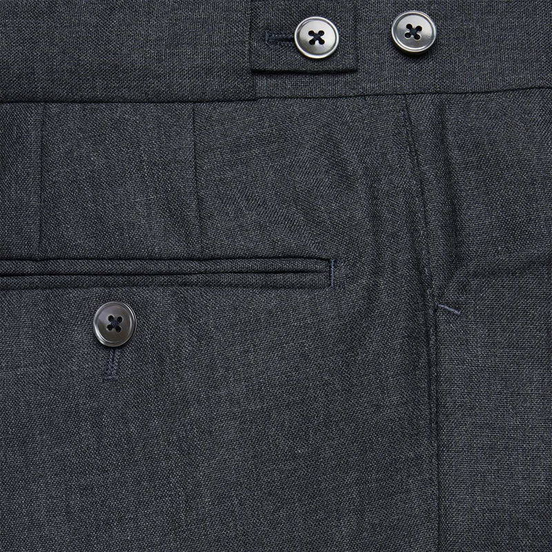 Dark Grey Plain Weave Trousers