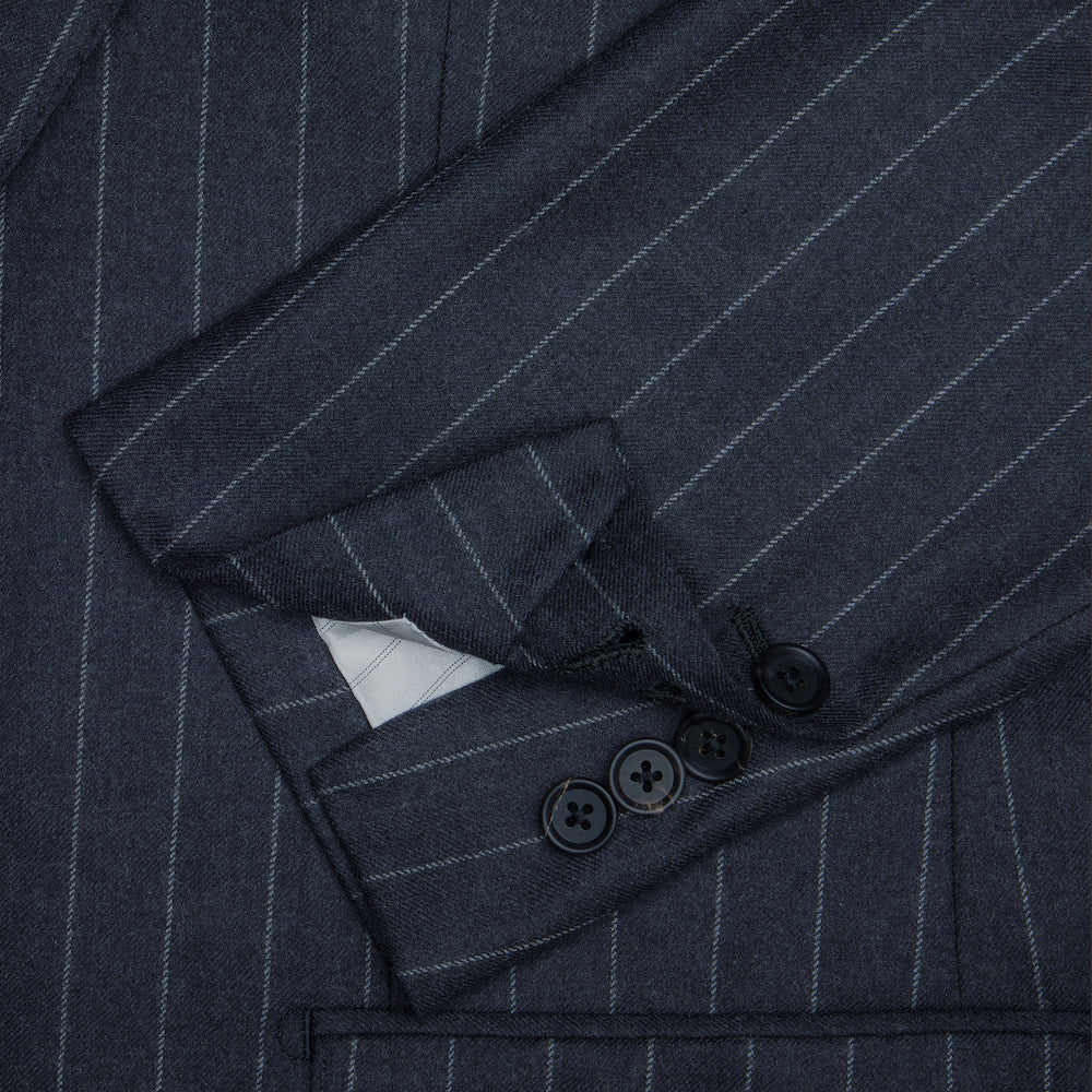 Two-Piece Dark Grey Chalk Stripe Flannel Suit – Anthony Sinclair