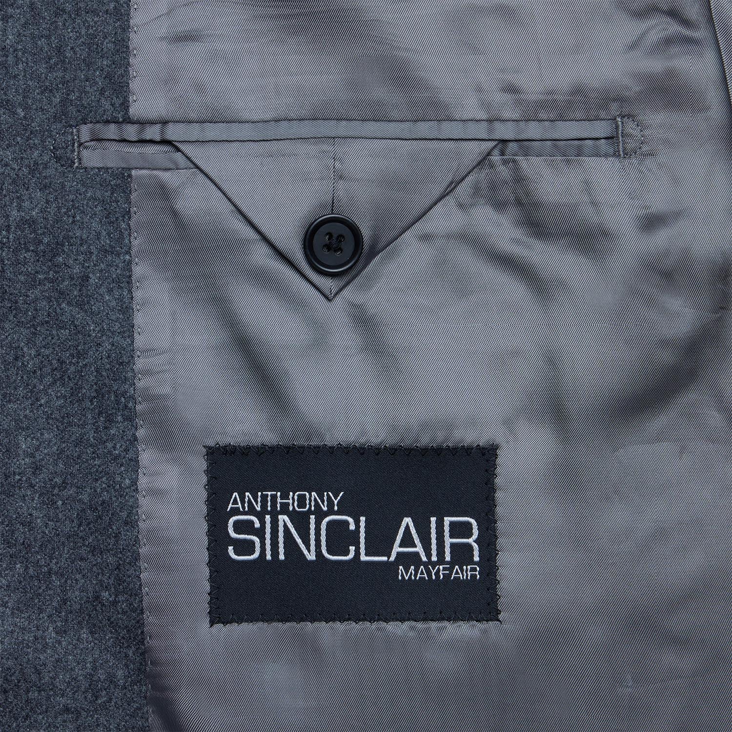 Three-Piece Mid Grey Flannel Suit – Anthony Sinclair