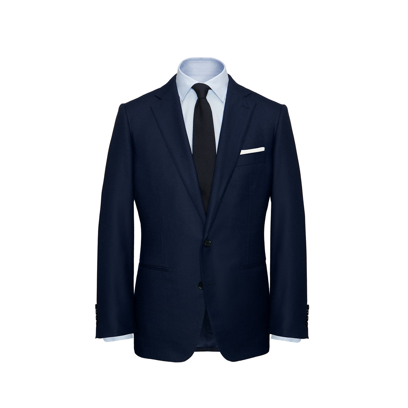 Two-PieceFlannelSolidSuit-Navy