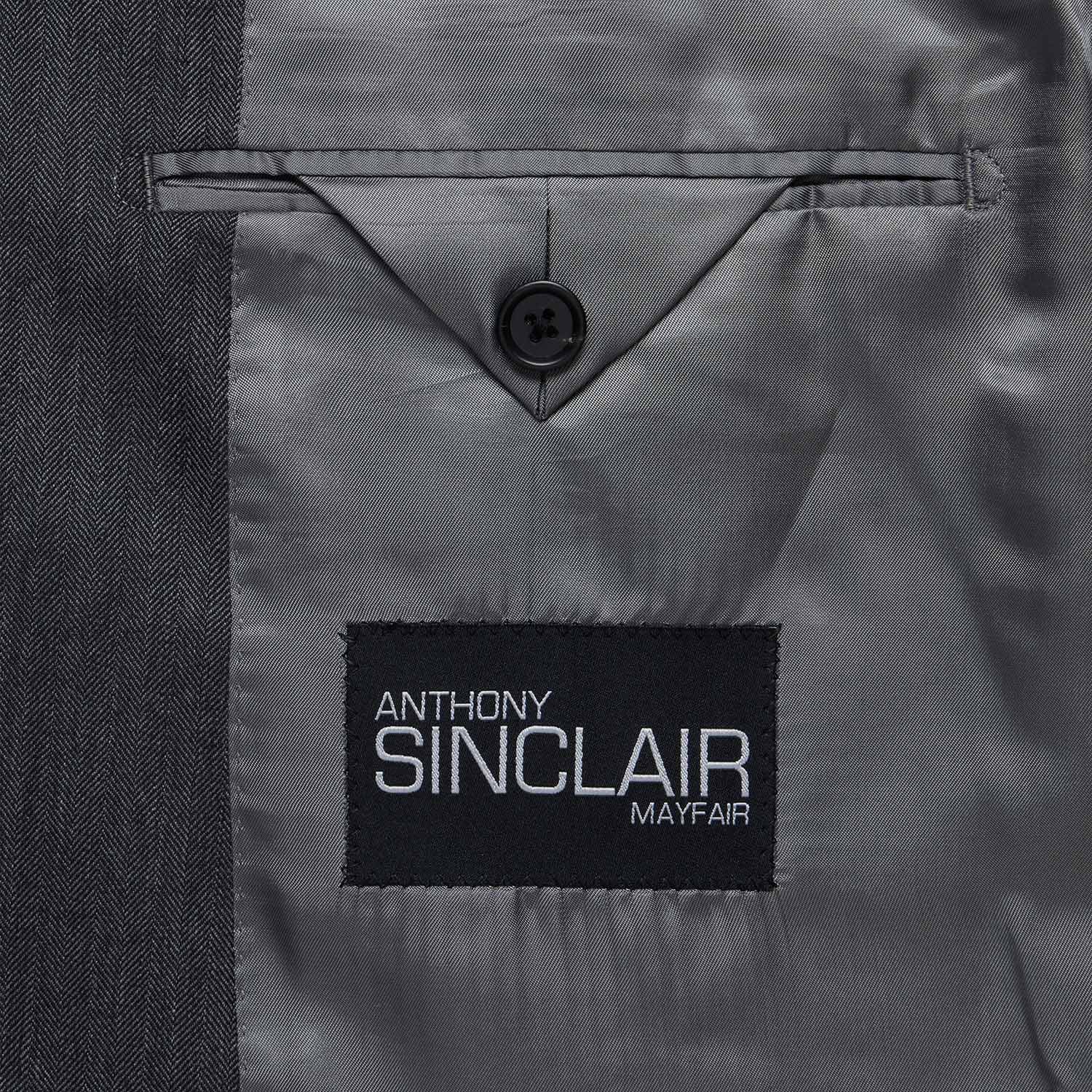 Two-Piece Grey Herringbone Suit – Anthony Sinclair